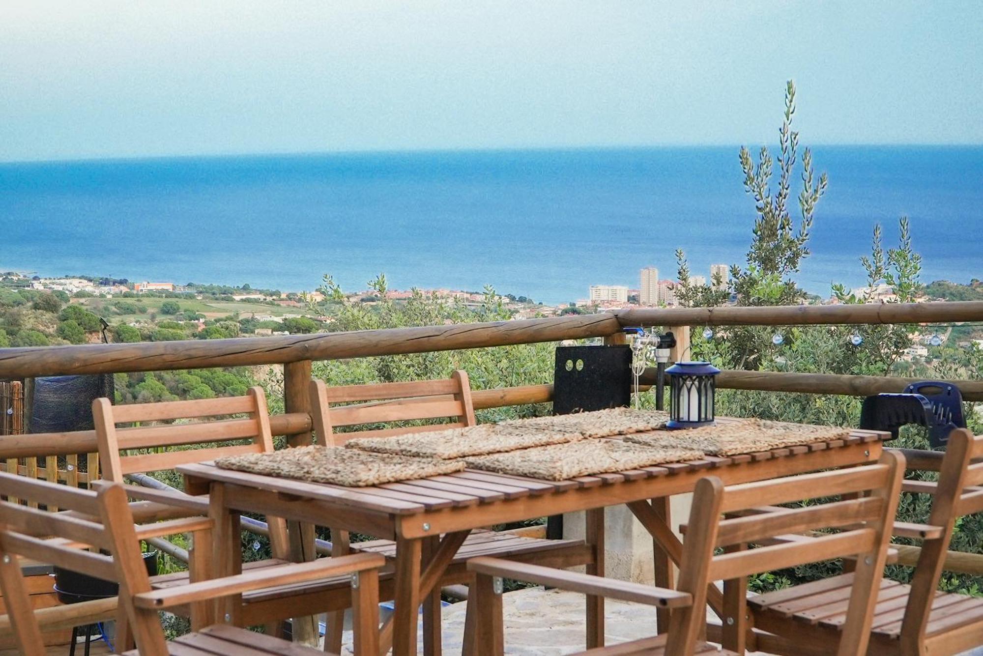 Aaa View Private Terrace Outdoor Heated Hot Tub Family Fun Villa Badalona Eksteriør bilde
